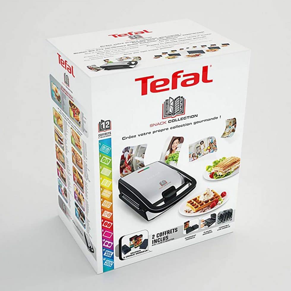 Gaufrier Tefal 4 En 1 Noir/Inox - Gaufres Belges, Croques Monsieur, Paninis Et Grillades